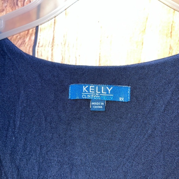 Kelly by Clinton Kelly Navy Blue Lace Tank Top Plus Size 2X NWT - Picture 6 of 6